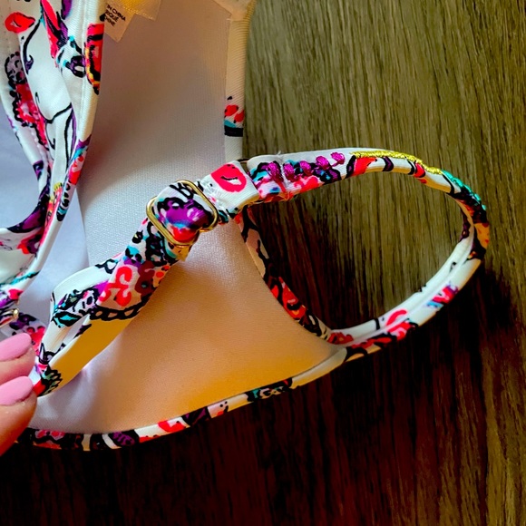 Bikini Top La Vie En Rose Aqua NEW NWT - Picture 3 of 3